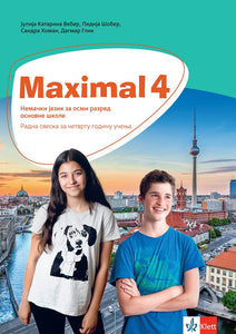 Nemački jezik 8 Maximal 4 radna sveska za osmi razred sa QR kodom, Dagmar Glik,Julija Katarina Veber,Lidija Šober,Sandra Homan, Klett